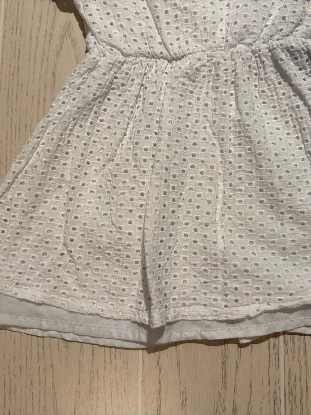 Nanette Kids Girls 5T White Eyelet Button‎ Front Dress